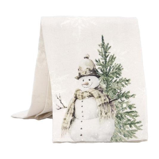Snowflake Snowman Tea Towel