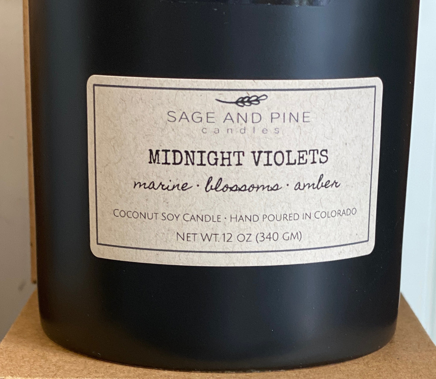 Midnight Violets Black Jar Candle