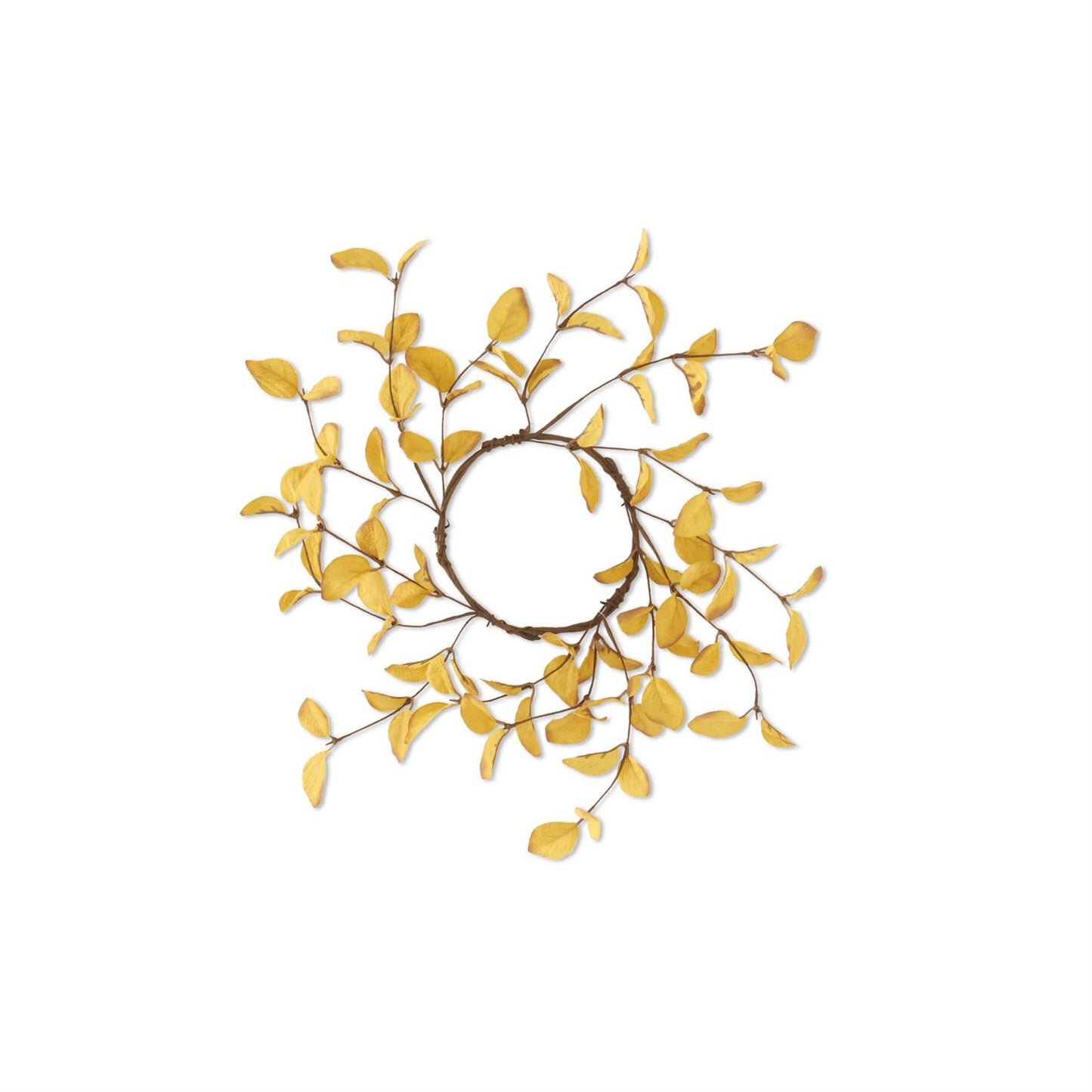 10" Light Yellow Eucalyptus Candle Ring