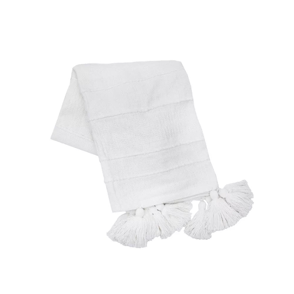 Barton White Throw