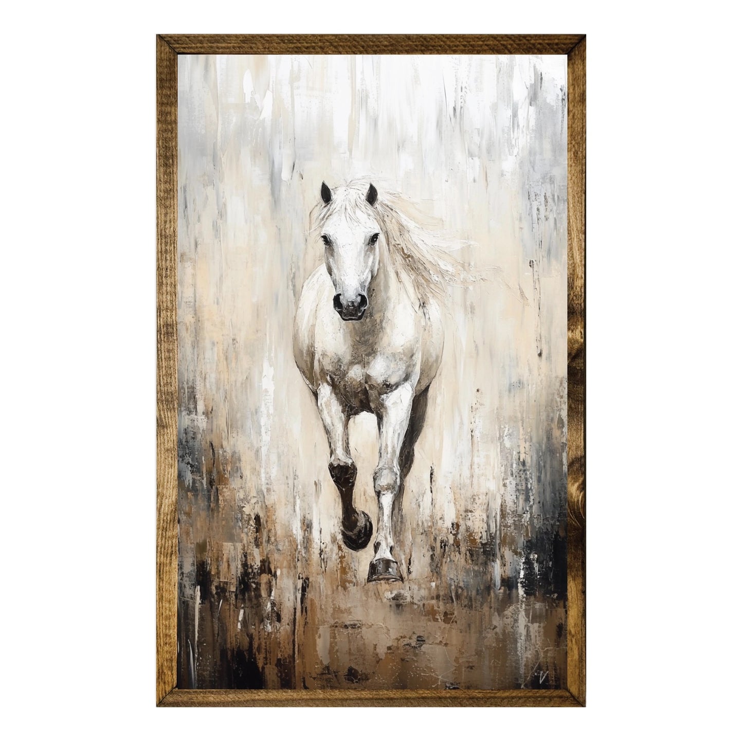Running White Horse 15X24