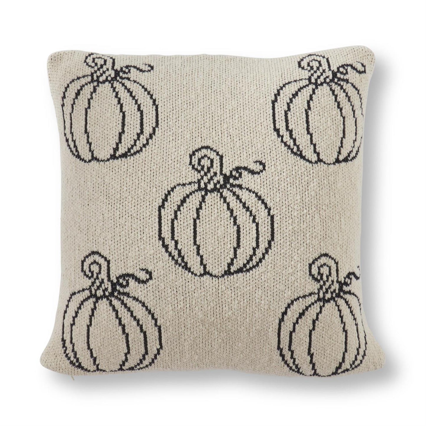 Cream Black Pumpkin Pillow
