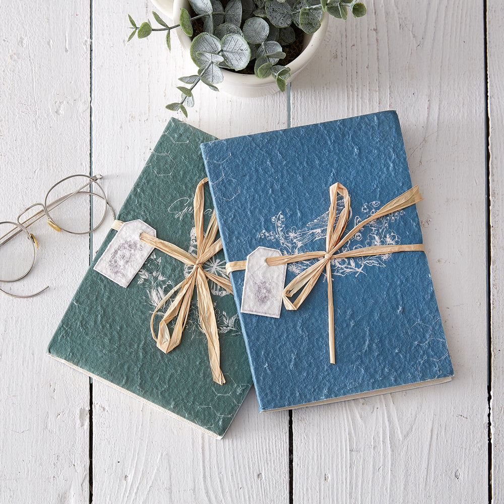Paper Mache Journal Blue