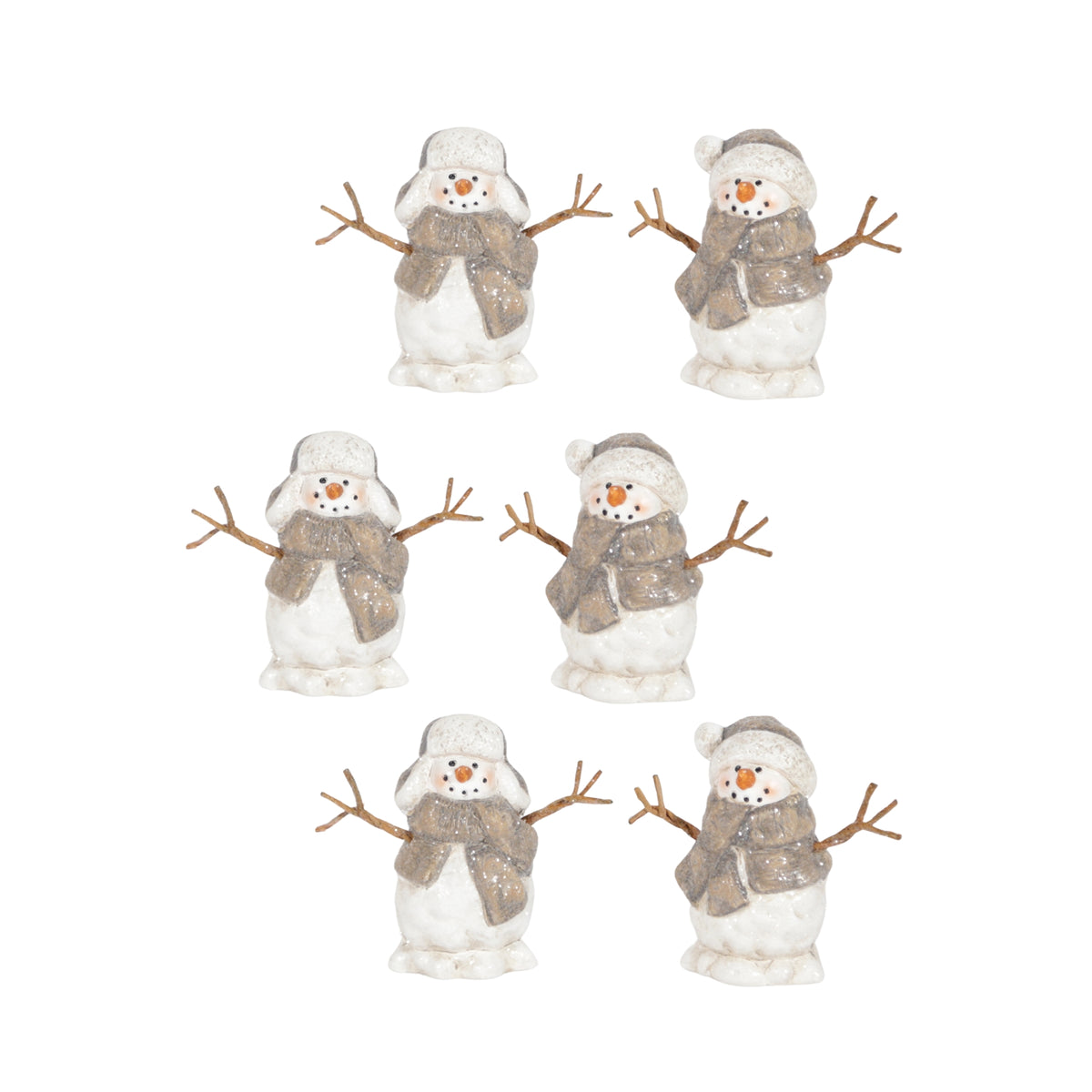 Little Antique Shimmer Snowmen - 2 Asst.