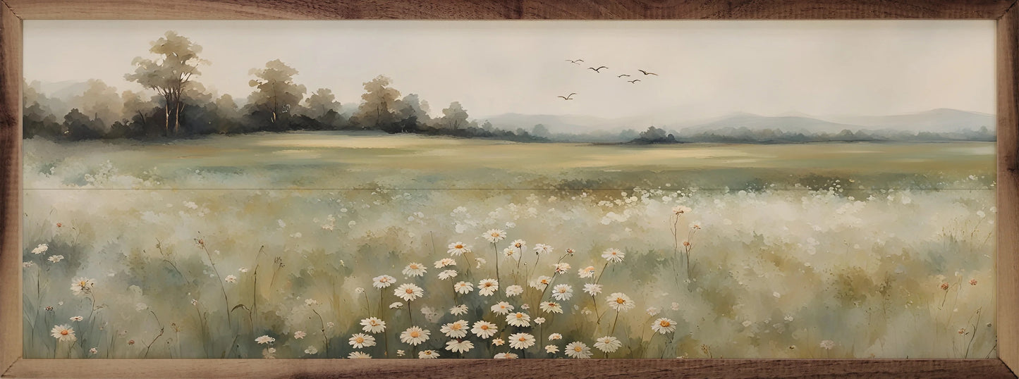 Valley With Flowers Ctr 36x12