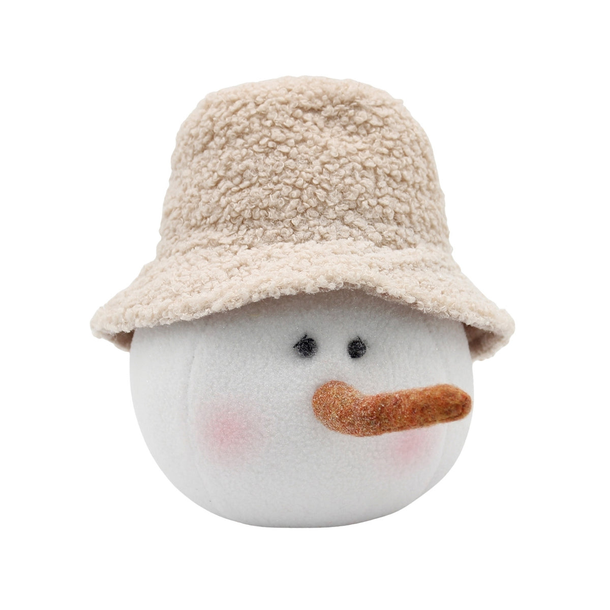Tan Hat Snowman Head