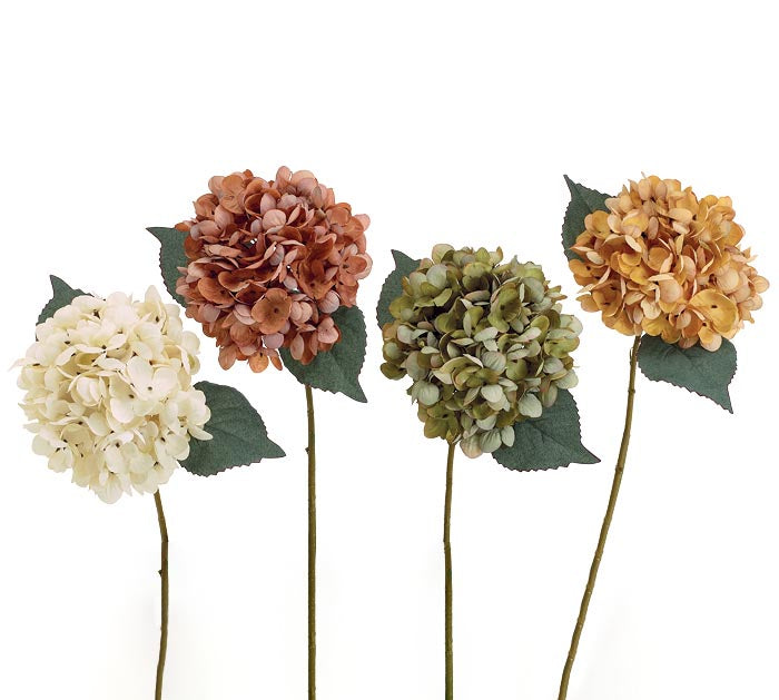 Terracotta Silk Hydrangea Bloom