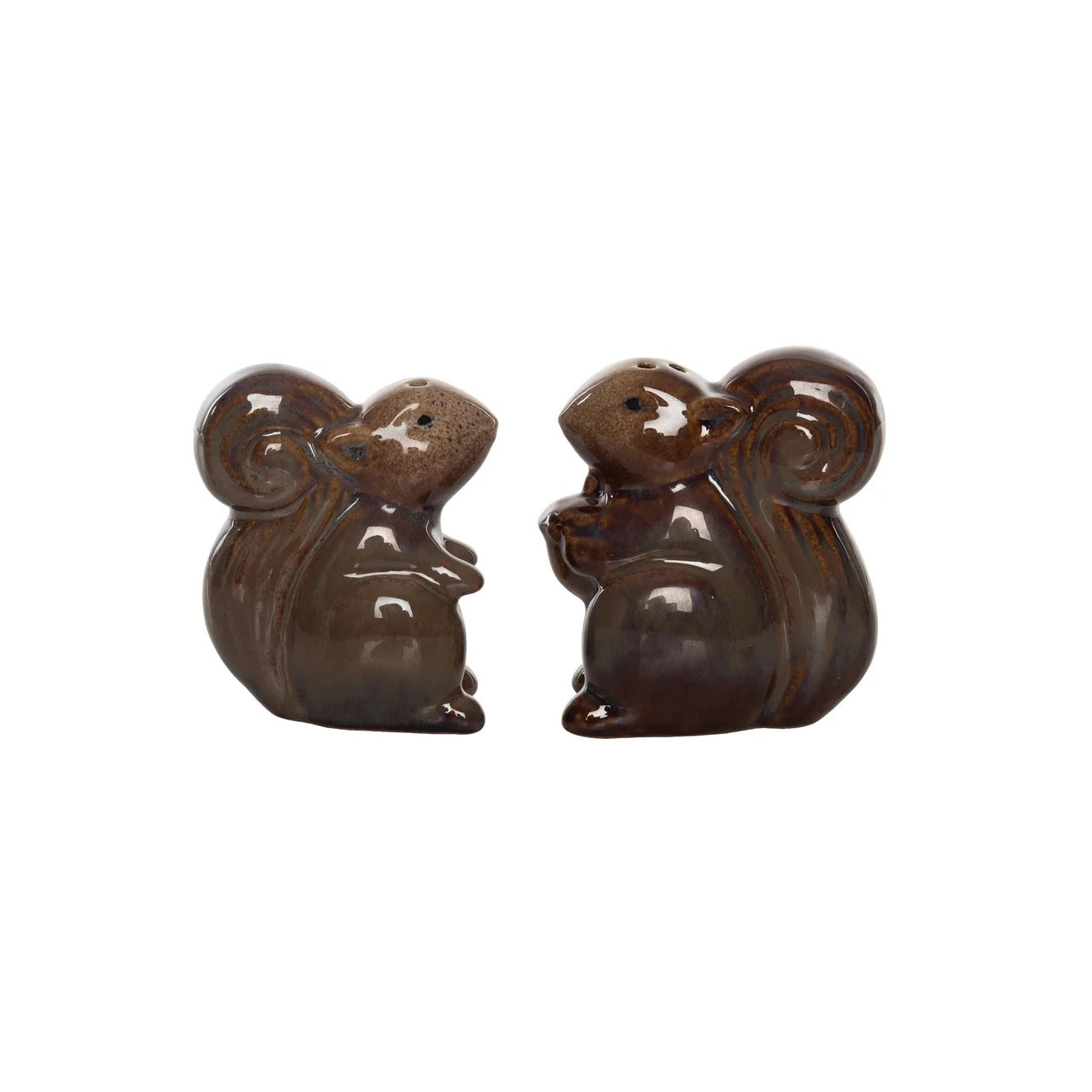 Stoneware Squirrel Salt & Pepper Shaker Set