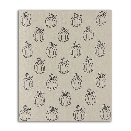 Cream Black Pumpkin Throw