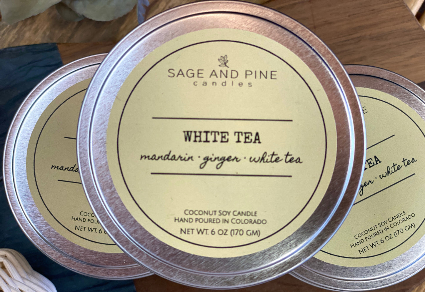 White Tea Tin Candle