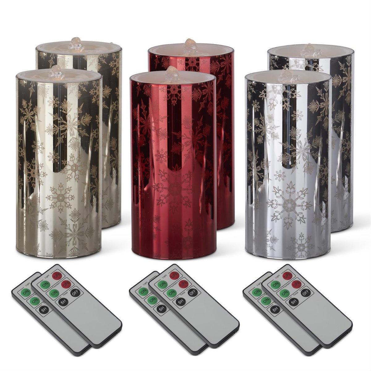Silver Mirrored LED Water Candle