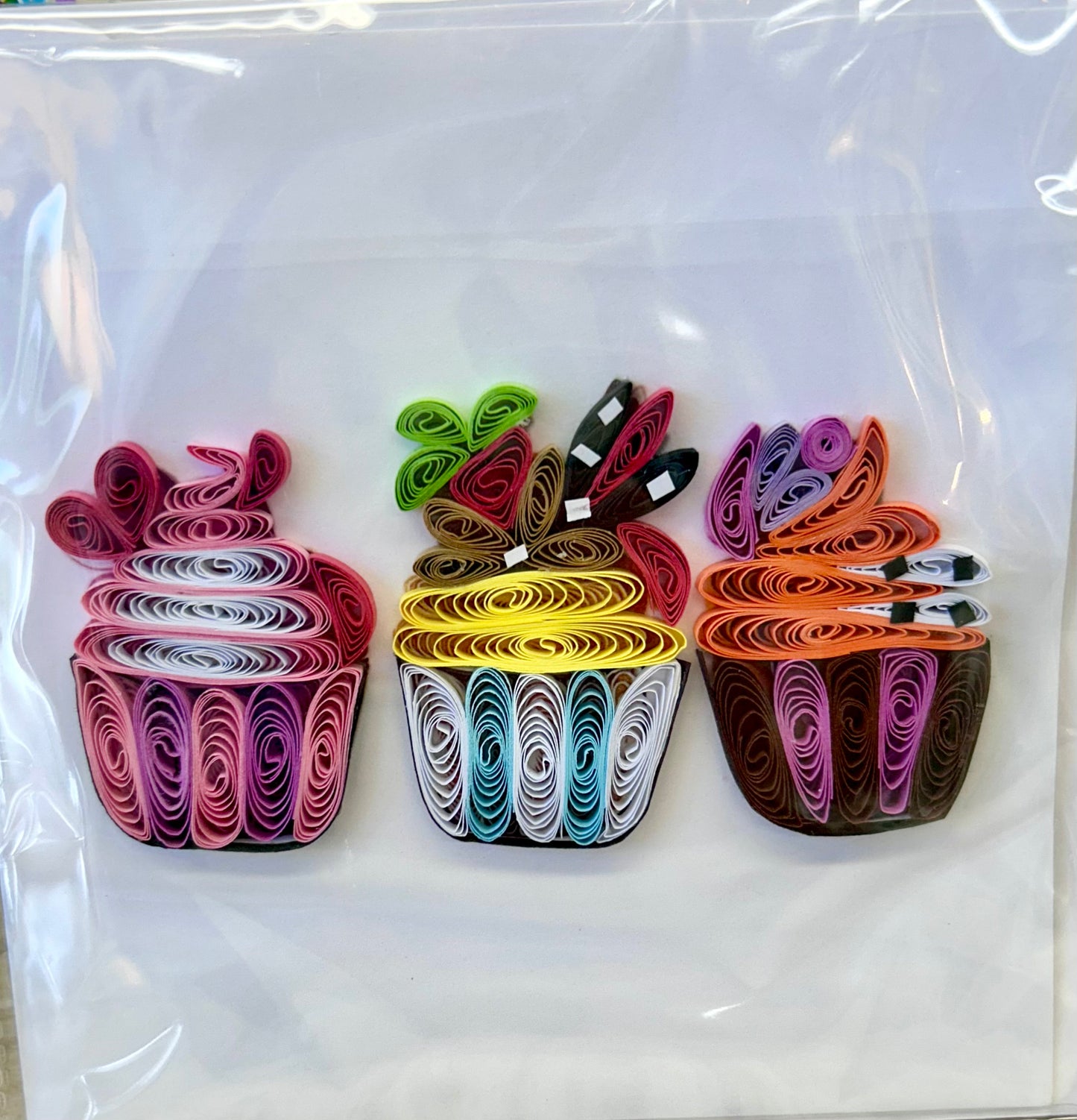Handmade Quilling Cards 3 Cupcakes