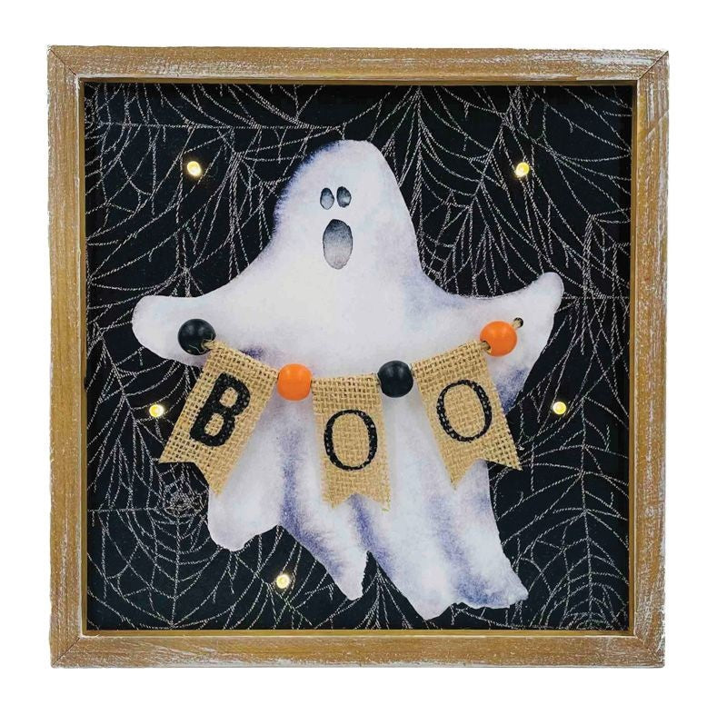 Ghost Wooden Sign