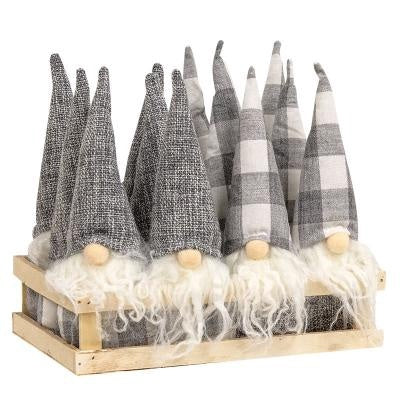 Buffalo Check Gray Gnome Orn
