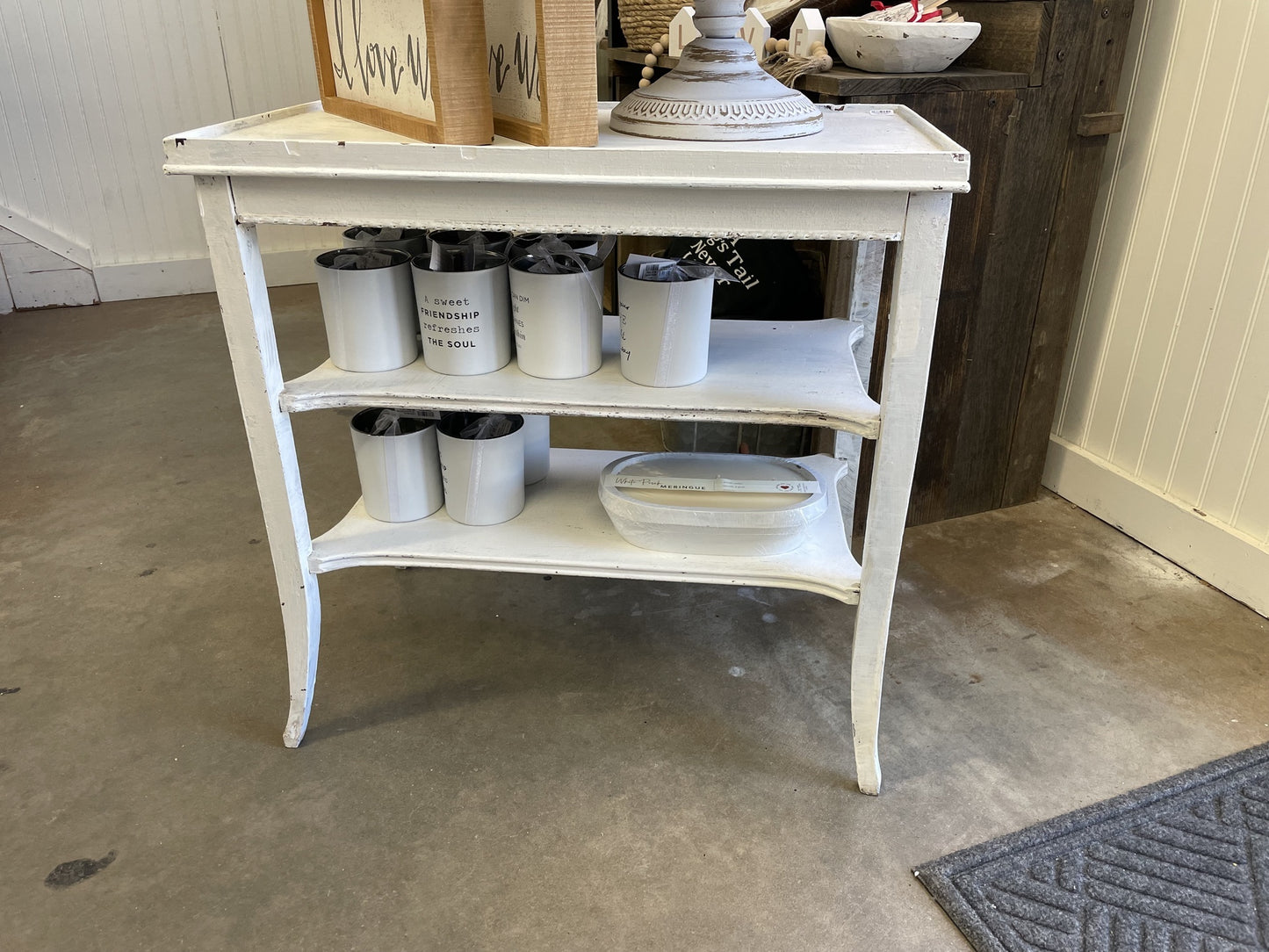 White Washed Console Table
