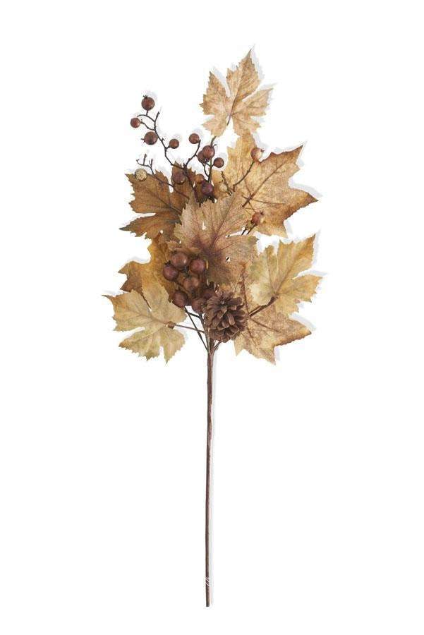 30" Maple Leaf Pinecone Spray