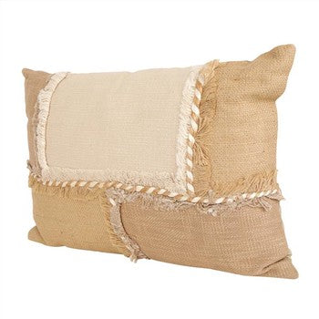 Cotton Patched Lumbar Pillow