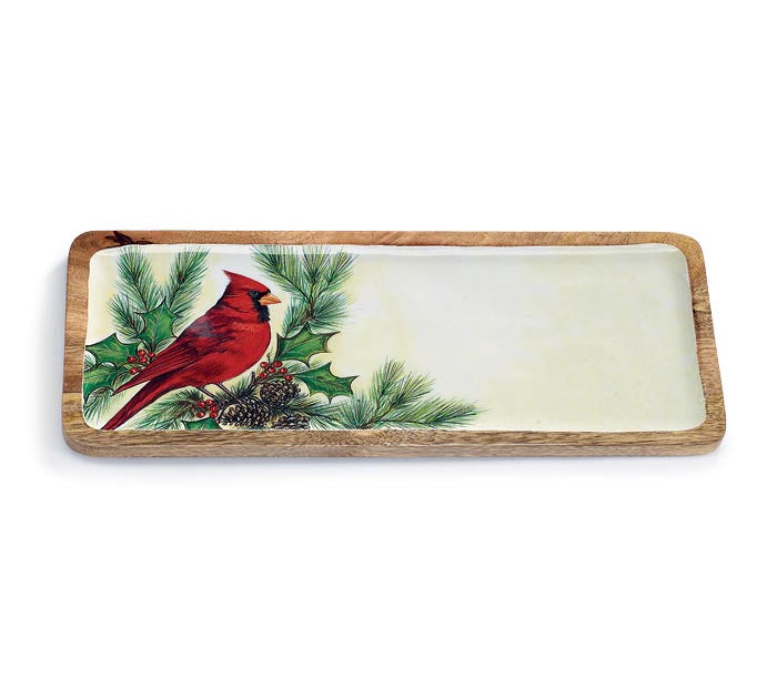 Tray Christmas Cardinal Mango