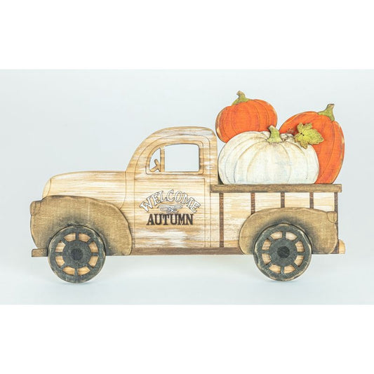Trio Pumpkin Truck Easel