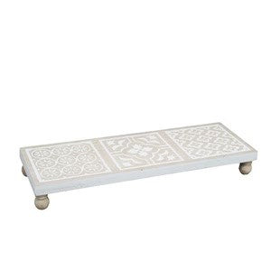 Wood Riser Carved Damask Triple