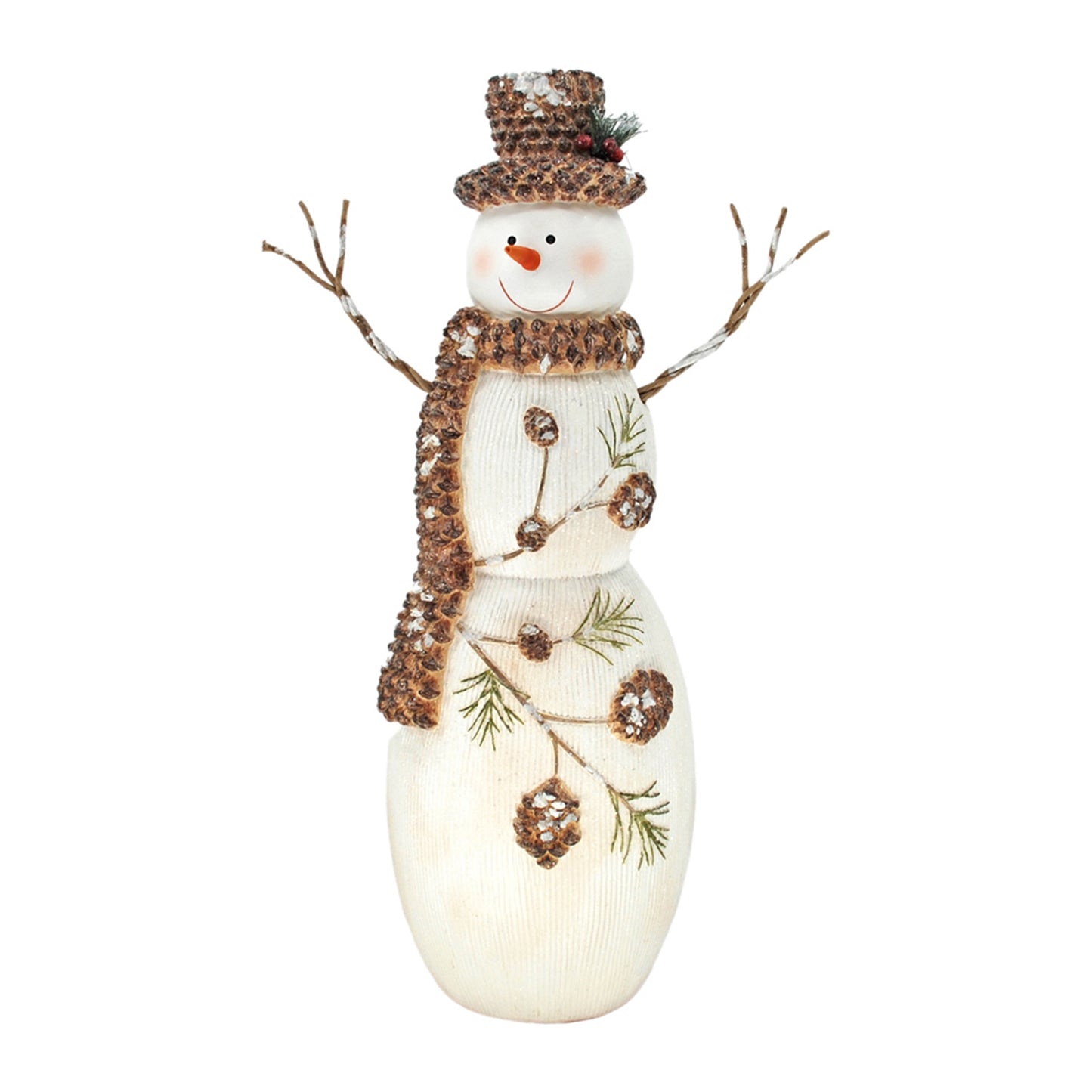 Lg Resin Woodland Pines Snowman
