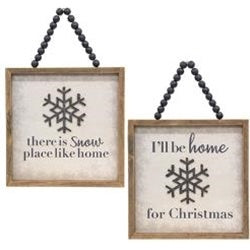 Snow Place Like Home Beaded Framed