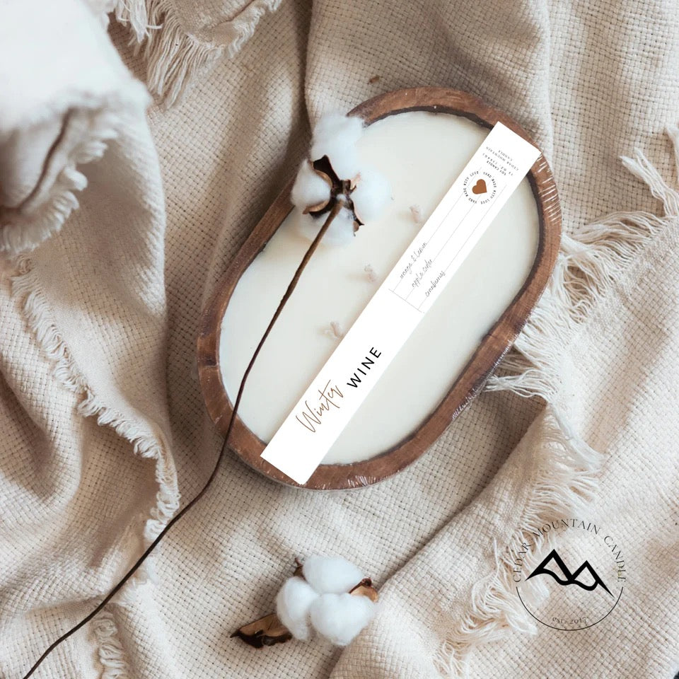 3 Wick Dough Bowl Soy Candle-Natural-Winter Wine