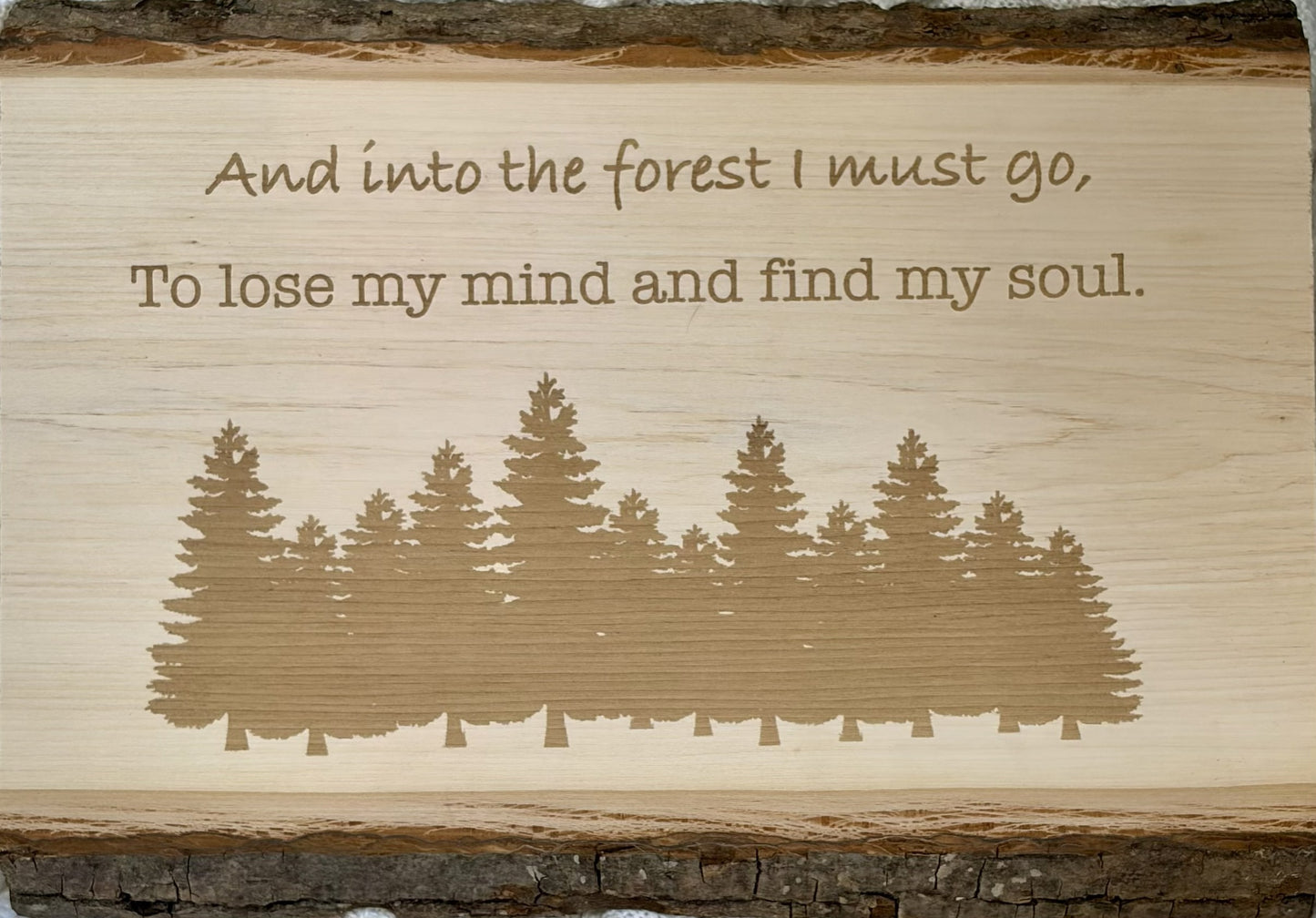 John Muir Wood Rustic Forest Small