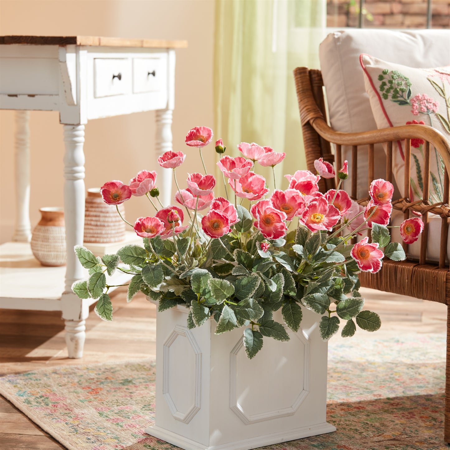 Pink Poppy Spray 25"