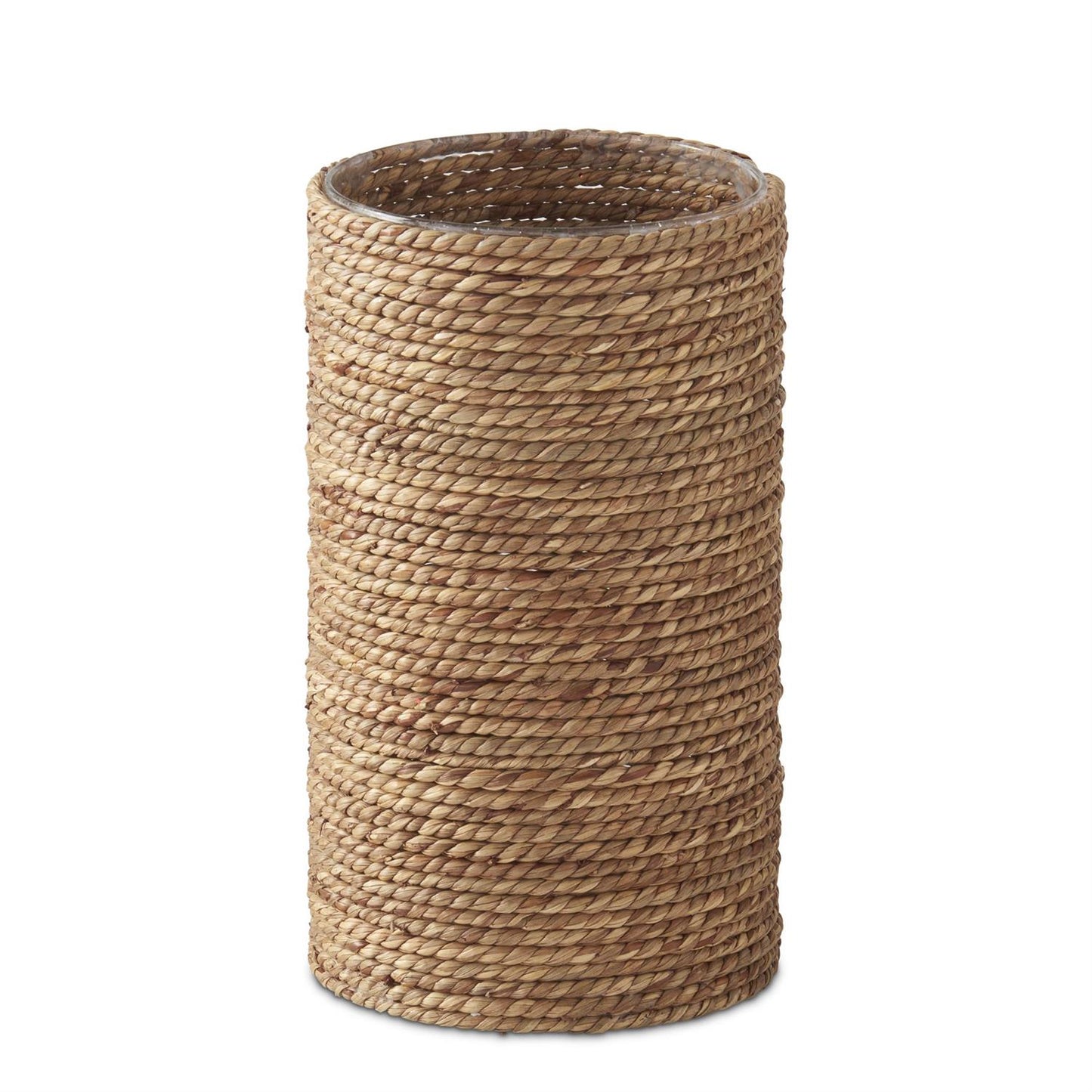 7.75" Jute Wrapped Glass Candle Slip Cover