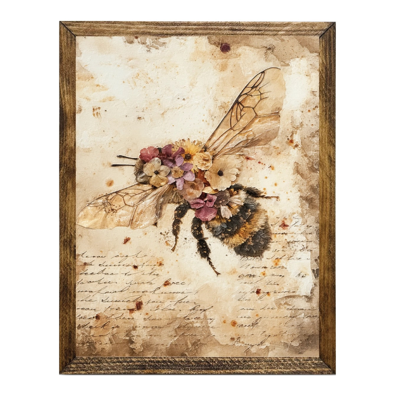 FLOWERING BEE ART (4) 9x11