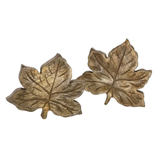 Wooden Maple Leaf Block Sm