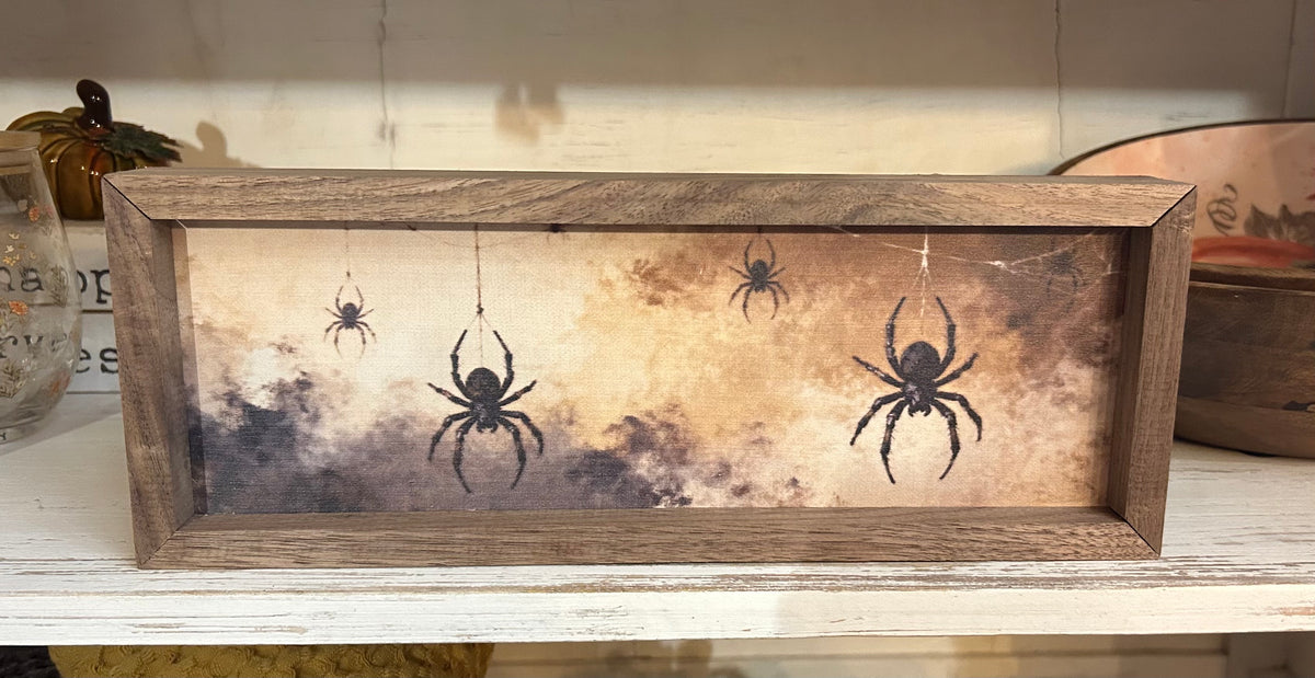 Spiders Brown Narrow Print 12x4