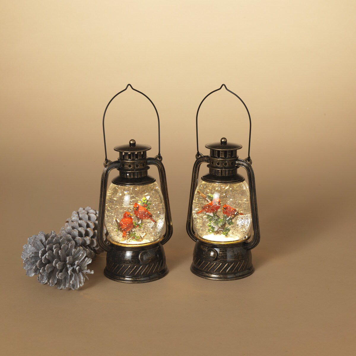 Spinning Globe Lantern Cardinal