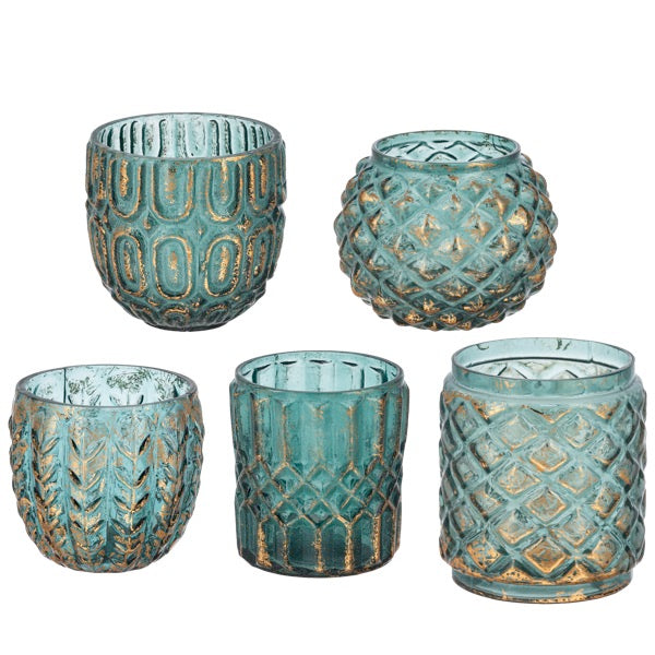 Patina Votive Holder 5-Asst Glass