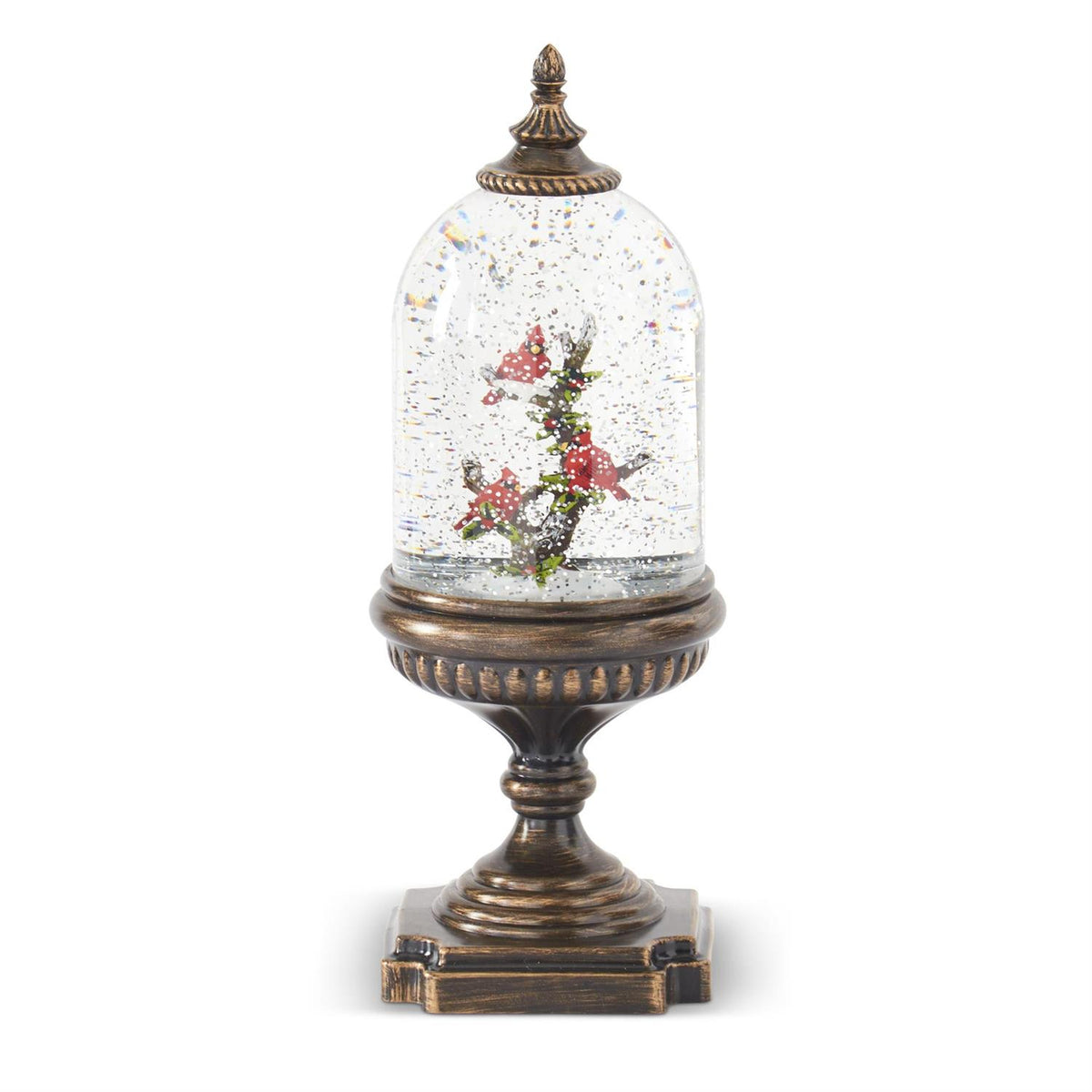 12.25 " Cardinal water spinning LED Snow Globe