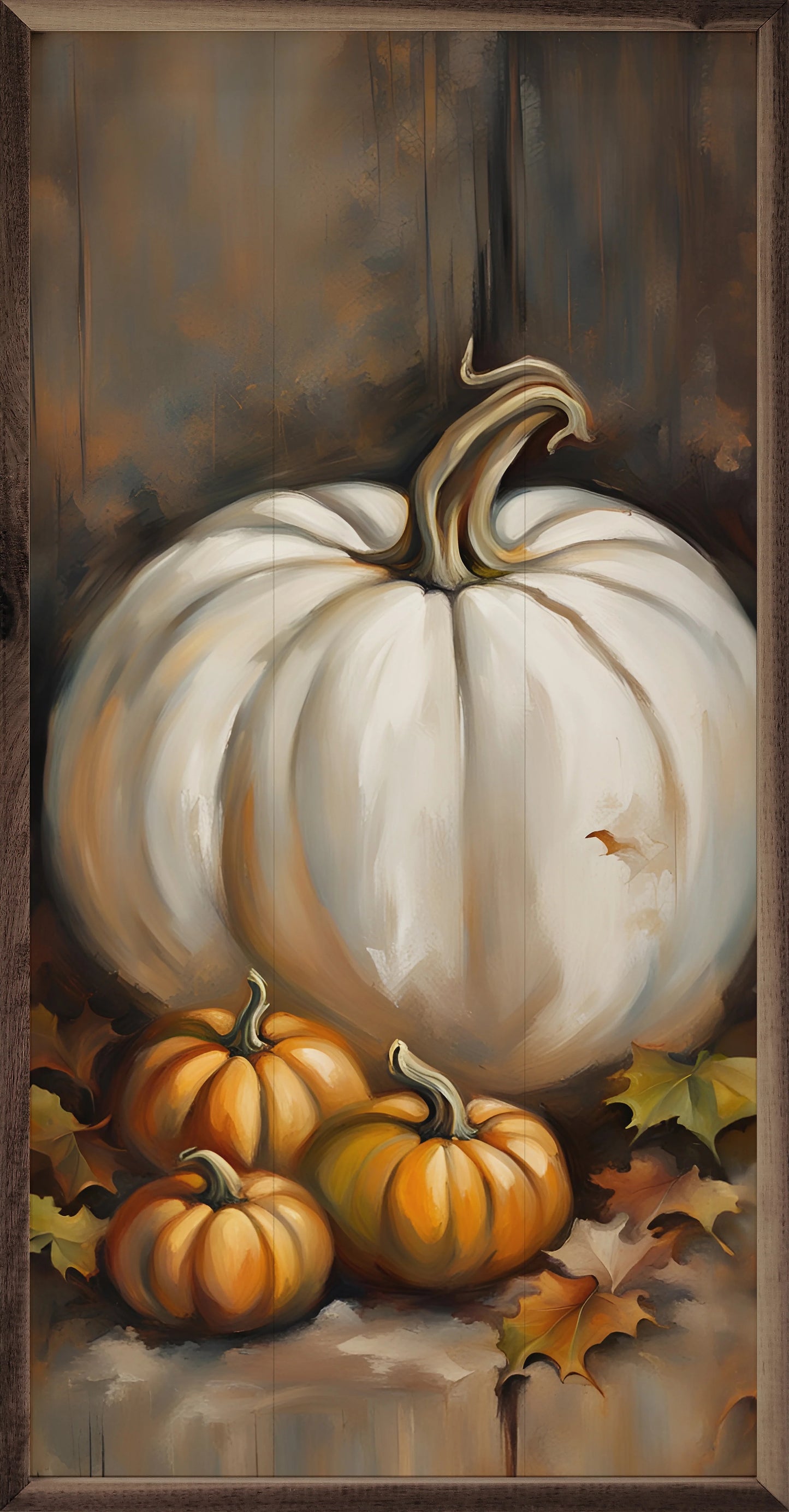 White Pumpkin And Small Orange 12x24