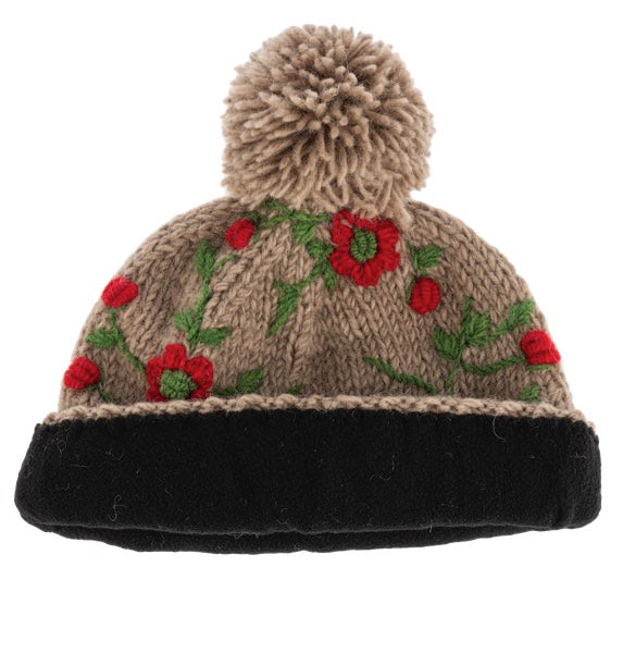 Knit Beanie Hat 4-Asst Wool