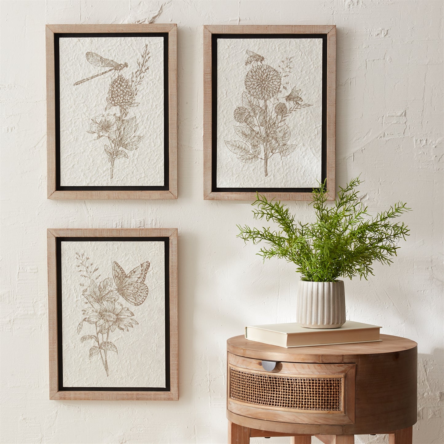 Framed Garden Print 3 Asst 15.5in