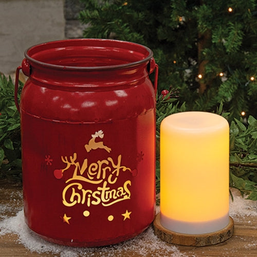 White Flame Illusion LED Pillar