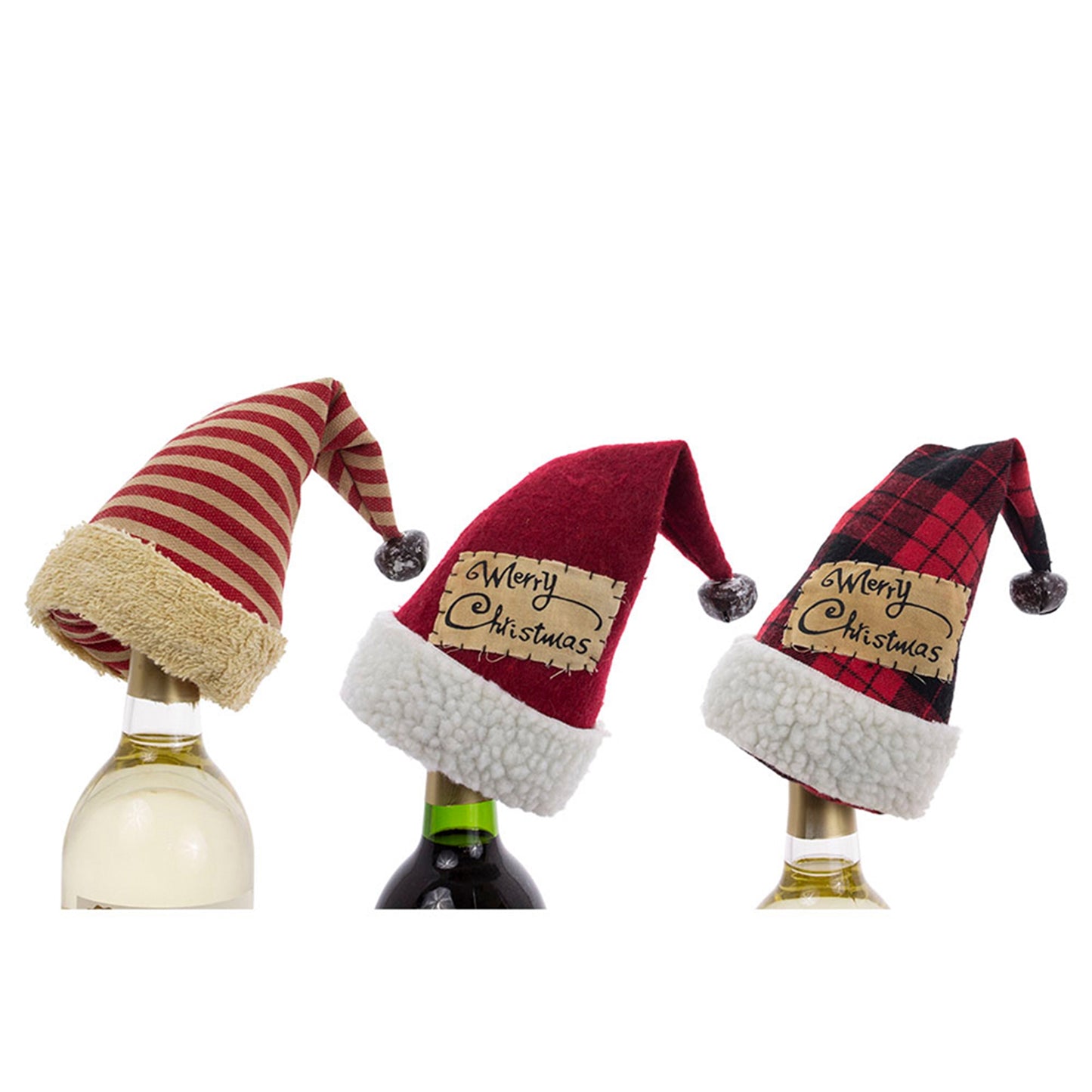 Stocking Cap Wine Toppers