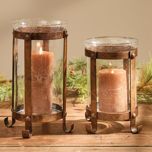 Strap Metal Pillar Holder Tall