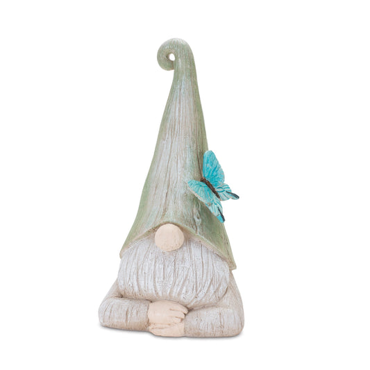 Gnome w/ Butterfly 10" Resin