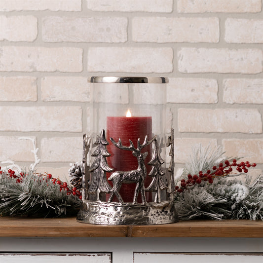 Deer Tree Candle Holder 11"H