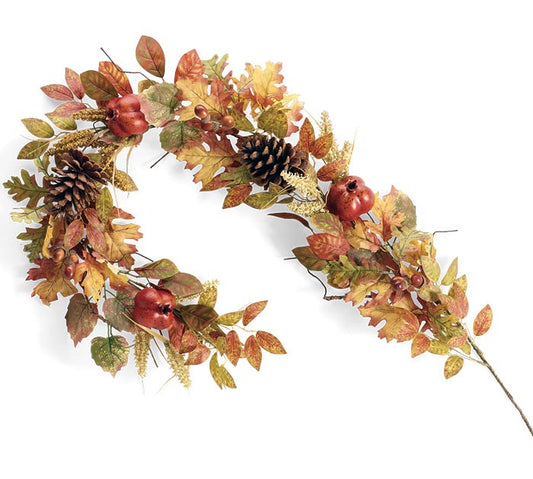 Garland Fall Leaves w/ Pomegranates