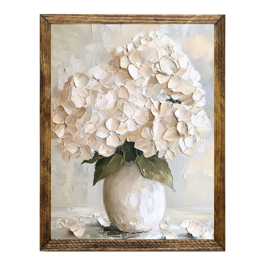 White Hydrangea Bouquet 9x11