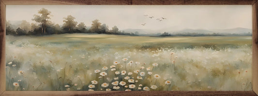 Valley With Flowers Ctr 36x12