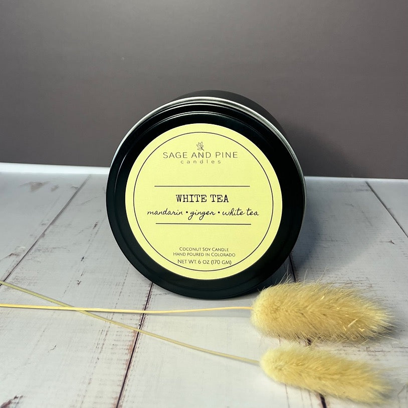 White Tea Tin Candle