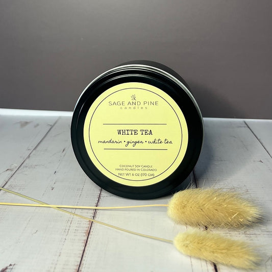 White Tea Tin Candle