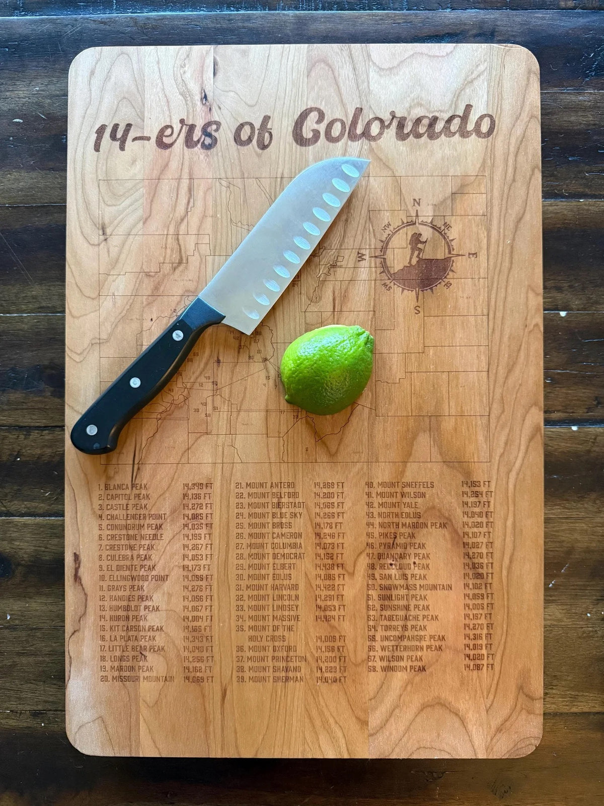 14ers Colorado Cutting & Charcuterie Board